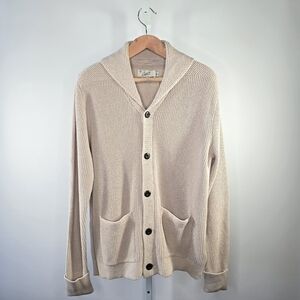 NWT Grayers Men’s Shawl Collar Shaker Stitch Cardigan Sweater Size M